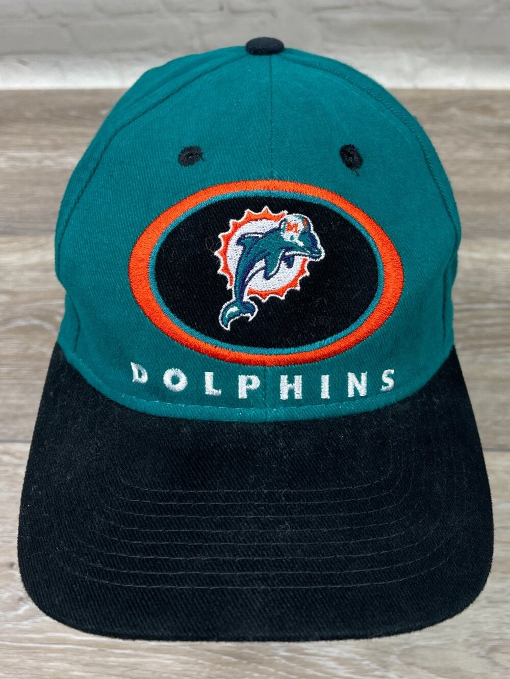 VINTAGE DREW PEARSON MIAMI DOLPHINS LIKE NEW SNAP BACK HAT / CAP
